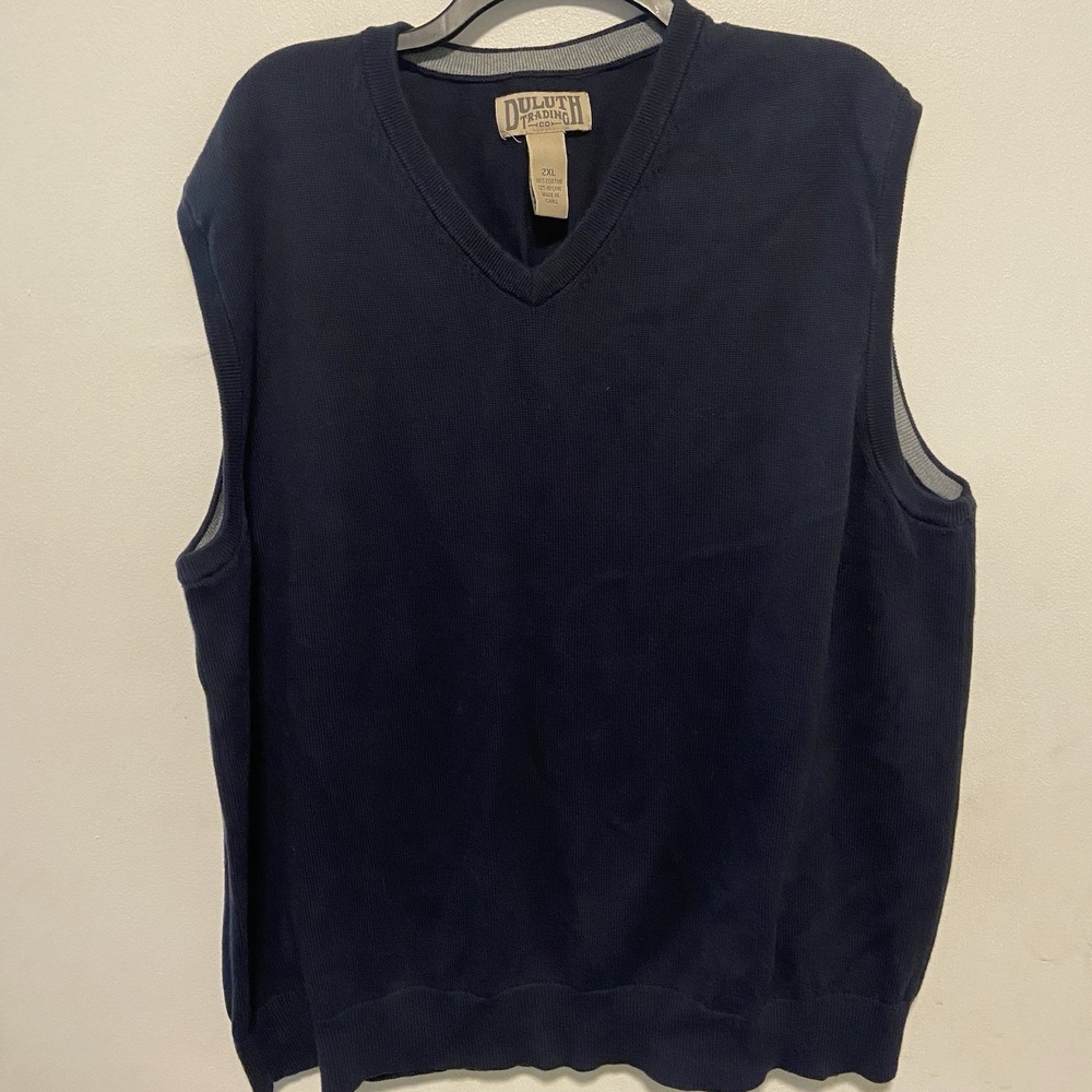 Duluth Trading Co Men's Sweater Vest Size 2XL Grandpa Holiday Office Preppy